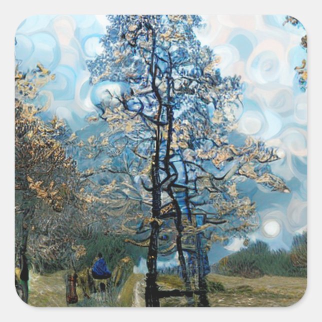 Sticker Carré Sapin (Devant)