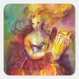 STICKER CARRÉ SAPPHO, DANSE, MUSIQUE ET POÉSIE