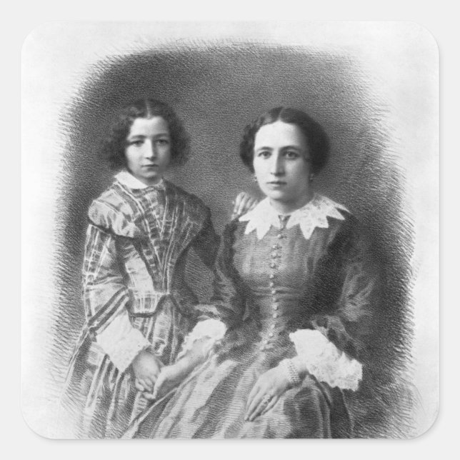 Sticker Carré Sarah Bernhardt et sa mère ? (Devant)