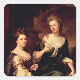 Sticker Carré Sarah, duchesse de Marlborough jouant