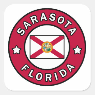 Sticker Carré Sarasota Floride