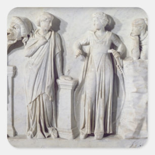 Sticker Carré Sarcophage des Muses 2