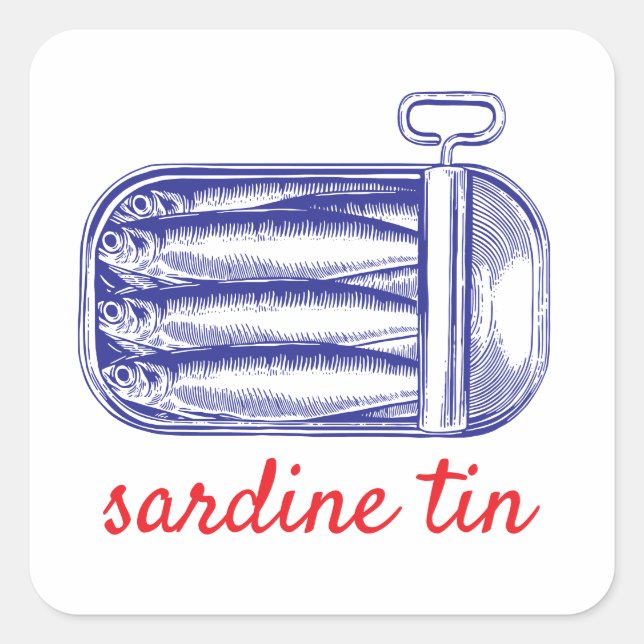 Sticker Carré Sardine (Devant)