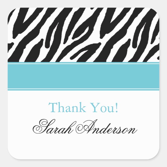 Sticker Carré Sassy Zebra Stripes (Devant)