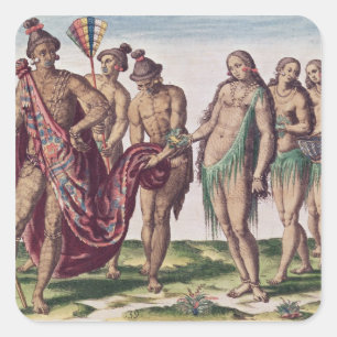 Sticker Carré Satouriona en chef et son épouse font une