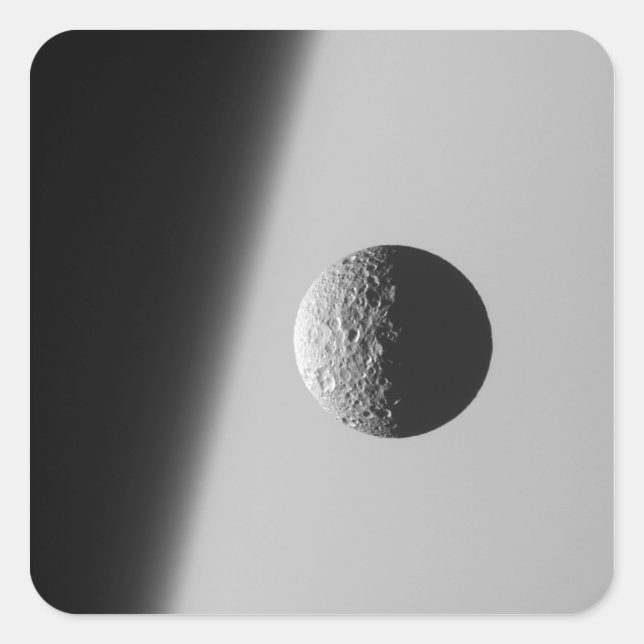 Sticker Carré Saturn's moon Mimas (Devant)