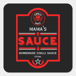 Sticker Carré Sauce chili maison