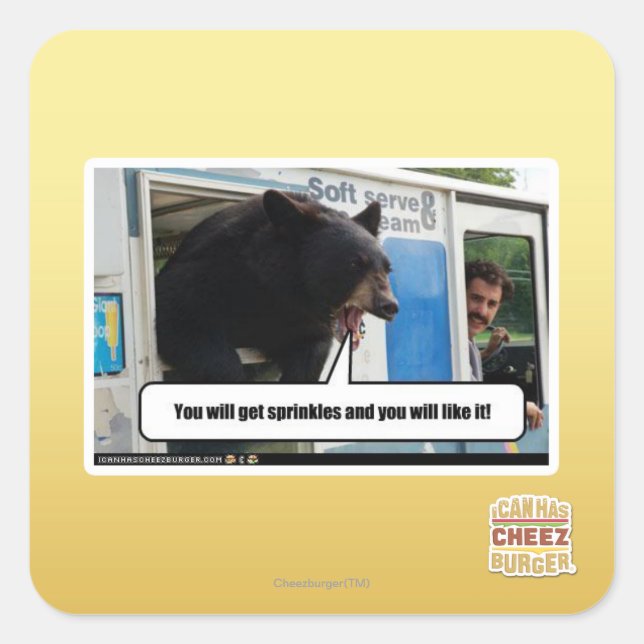 Sticker Carré Saupoudrer (Devant)