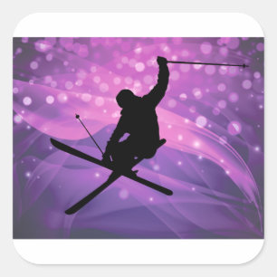 Sticker Carré Saut de ski