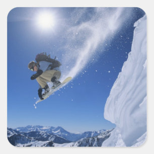 Sticker Carré Sauter dans le canyon de Snake Creek à partir de C