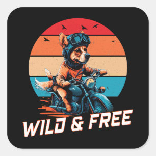 Sticker Carré Sauvage et libre