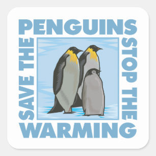 Sticker Carré Sauvez le changement climatique du Réchauffement c