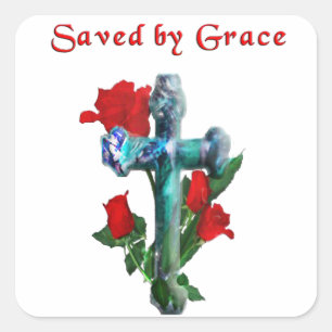 Sticker Carré Saved by Grace