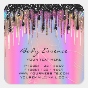 Sticker Carré Savon Balmé de Soin Corporel Boutique Cosmétique R