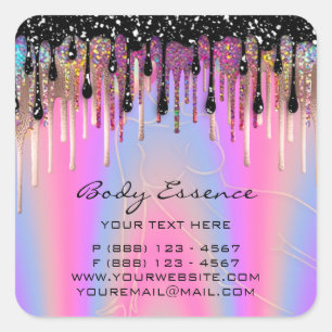 Sticker Carré Savon Balmé de Soin Corporel Boutique Cosmétique R