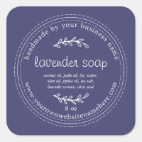 Savon de lavande artisanale rustique bleu marine