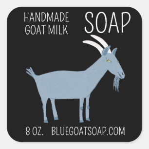 Sticker Carré Savons-Cadeaux artisanaux de chèvre Lotion Fromage