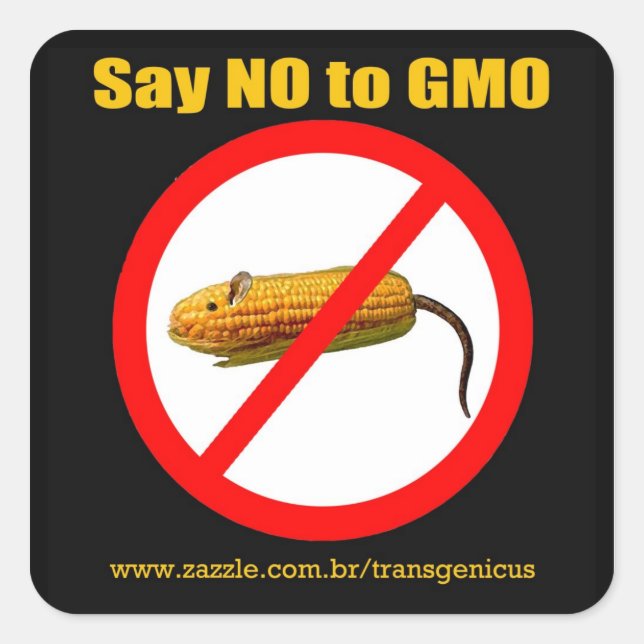 Sticker Carré Say DANS toi le GMO (Devant)