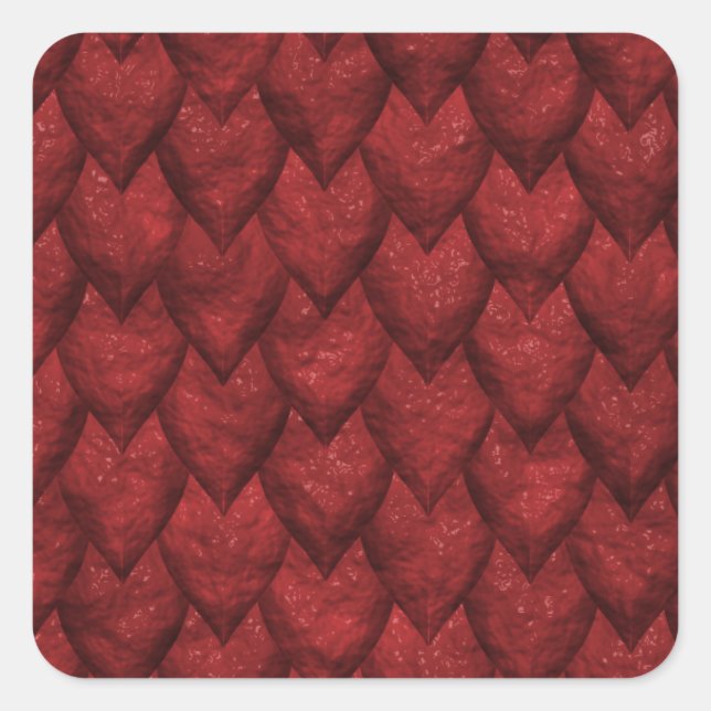 Sticker Carré Scales Red Dragon (Devant)