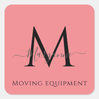 Sticker Carré Sceau de l'enveloppe monographique personnalisée r