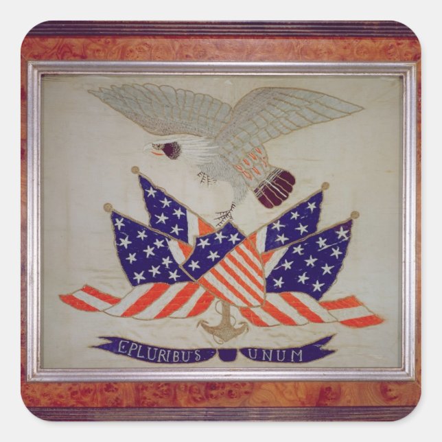 Sticker Carré Sceau des États-Unis d'Amérique, vers 1840 (Devant)
