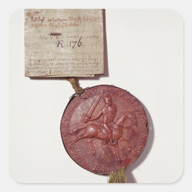 Sticker Carré Sceau du roi Richard Ier (Devant)