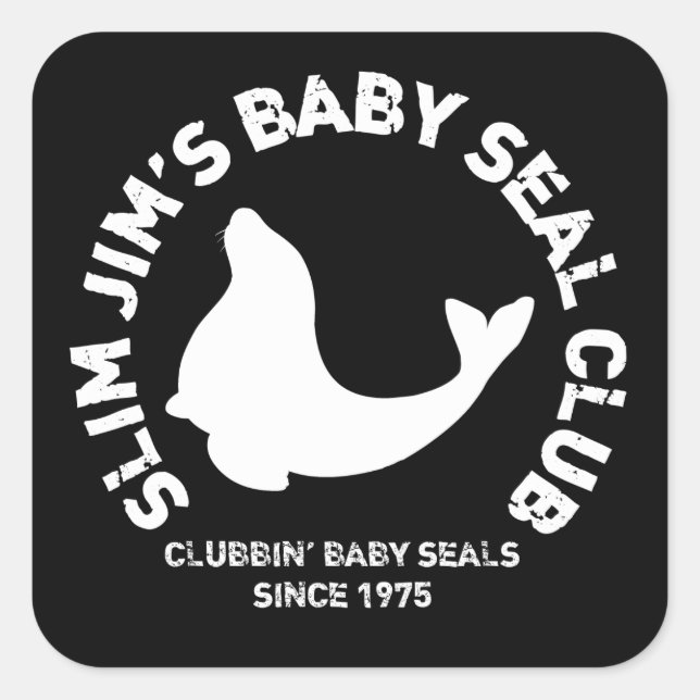 Sticker Carré Sceau pour bébés (Devant)