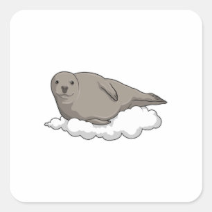 Sticker Carré Sceau sur nuages