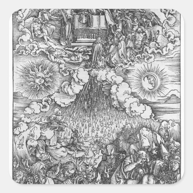Sticker Carré Scène de l'Apocalypse (Devant)