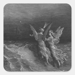 Sticker Carré Scène "du givre du marin antique" 2