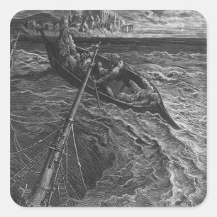 Sticker Carré Scène du "Rime de l'ancien marin"