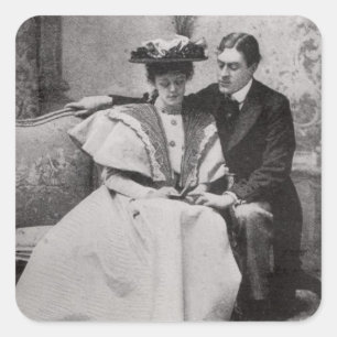 Sticker Carré Scene from the performance of The Importance of Be