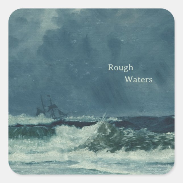 Sticker Carré Scène maritime marine (Devant)