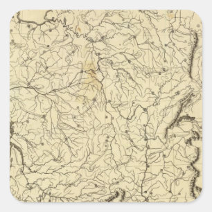 Sticker Carré Schéma de la France