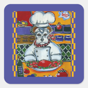 STICKER CARRÉ SCHNAUZER 