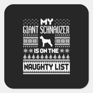 Sticker Carré schnauzer géant sur la coquine liste chien hideux
