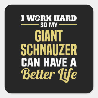 Sticker Carré Schnauzer Lover | Giant Schnauzer Funny Chips cade