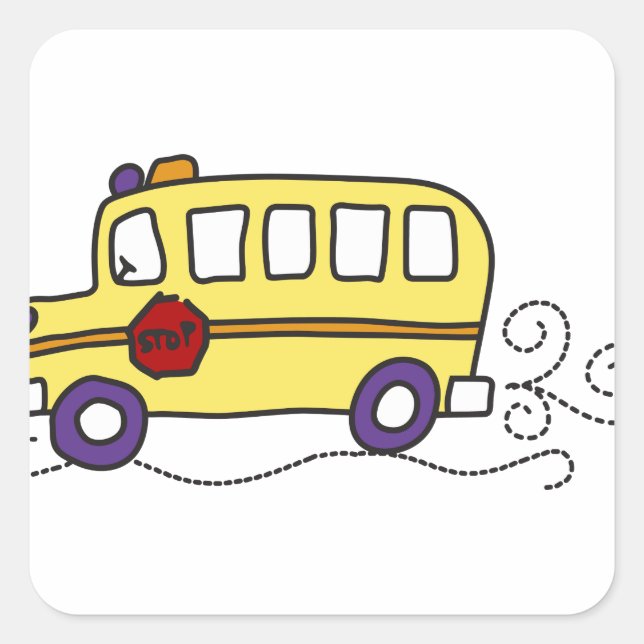 Sticker Carré School Bus (Devant)