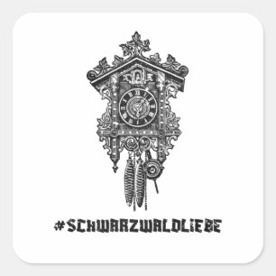 Sticker Carré Schwarzwaldliebe Schwäbisch Heimat Kucksuhr