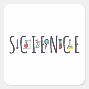 Sticker Carré Science