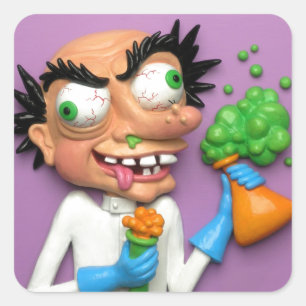 Sticker Carré Scientifique fou