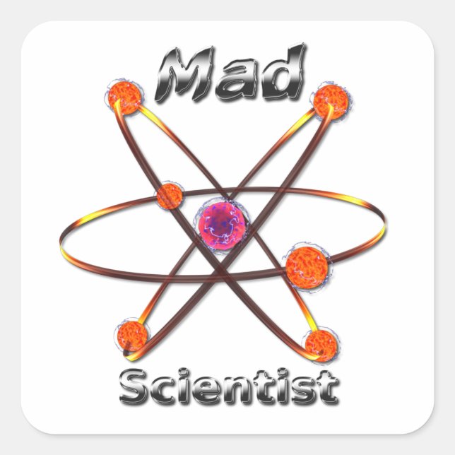 Sticker Carré Scientifique Mad (Devant)