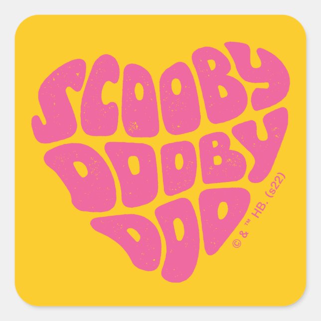 Sticker Carré Scooby Doo Doo Heart (Devant)