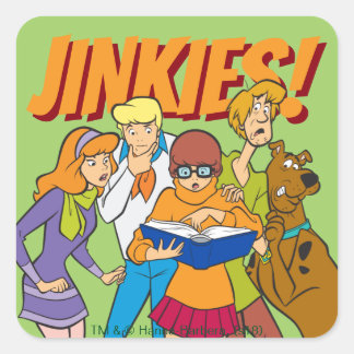 Sticker Carré Scooby-Doo et le livre d'investigation de Gang