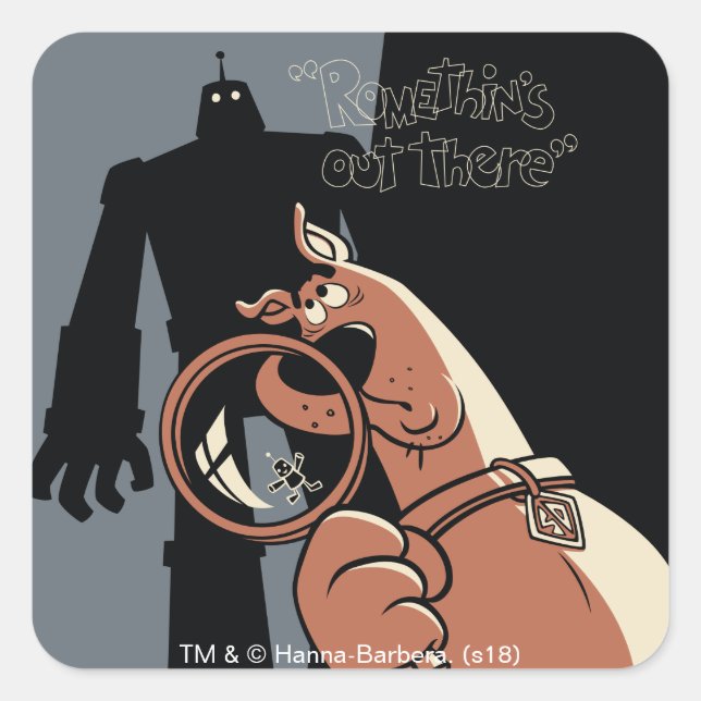 Sticker Carré Scooby-Doo "Romethin est là" (Devant)