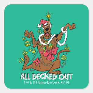 Sticker Carré Scooby-Doo, tout dépourvu