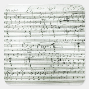 Sticker Carré Score autographe de 'Fragment aus dem'