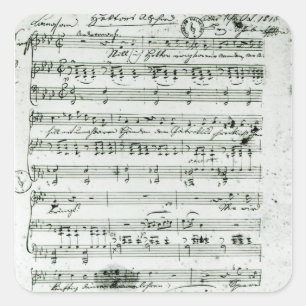 Sticker Carré Score manuscrit pour le 'Hektors trouvé Abschied