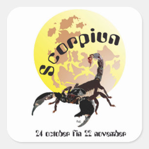 Sticker Carré Scorpion 24 october 22 novembre