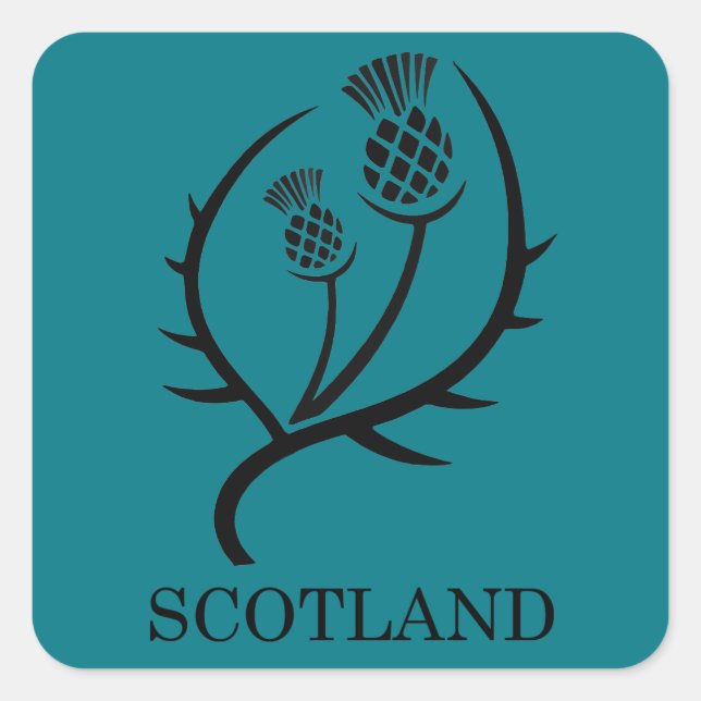 Sticker Carré Scottish Thistle Scotland Travel Cadeau (Devant)